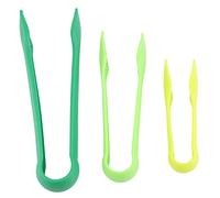 Joyzan 3Pcs Pince Cuisine Plastique, 6,8,10Pouce Outil Service Antidérapant Nourriture Barbecue Légume Pain Salade Boulangerie Lot Silicone Grille Toast Gâteau Plastique Alimentaire Antidérapante
