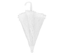 Joyzan 48,5 x 43,5 CM Parapluie en Dentelle Blanche, Mini Vintage Mariée Ombrelle Brodée Mariage Broderie Décoré Parapluies Demoiselles Photographie Décoration Mascarades pour Banquet Fête Célébration