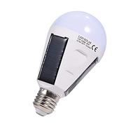 Joyzan Ampoule solaire à LED Ampoules à énergie solaire Ampoule rechargeable d'urgence Portable à énergie solaire pour camping intérieur Panne de courant domestique d'urgence(Argent)