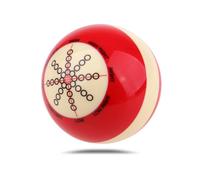 Joyzan Boule D'entraînement De Billard, Résine Résistant à l'usure Formation Accessoire Pratique Visant Assist Batting Marked Red-White Pool Ball Billiard Training Replacement pour Adultes Et Enfants