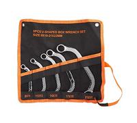 Joyzan Clé Polygonale Demi-Lune, Plate à Cliquet Module de Clés Jeu Polygonales Doubles Coudées Réparation Automobile Travaux Bricolage C polygonale Double Extrémité Métrique Torx Oeil Douze Pans