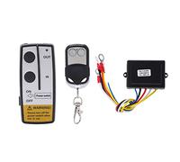 Joyzan Commande Treuil sans Fil, Télécommande de Treuil à Deux Canaux DC12V 24V Clé Télécommande Porte Garage Interrupteur Combiné Étanche Robuste Portée Voyant Lumineux Commutateur Voiture Camion