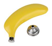 Joyzan Flasque A Alcool en Acier Inoxydable, Bouteille de Whisky Poche Forme Banane Portable avec Entonnoir, Flacon Hanche Étanche avec Lid Wineset pour Voyage Pêche Chasse Randonnée Party Pique-nique