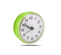 Joyzan Horloge de Douche Ventouse, Murale Mini Salle Bain D'aspiration Horloges Imperméable Eau Ronde Décorative Visage Cadran Accessoires Cuisine Numérique Arabe Pointeur pour Maison Cabine(Vert)