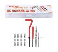 Joyzan Kit Réparation Filetage 25 Pièce, Insertion M7 Boîte Plastique Transparente Machine Traitement Rangement Alliage Ferreux Insert Fileté Reparation Filet Rapporté Type Autobloquante Usinage