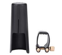 Joyzan Ligature de Saxophone, Fixation D'embout Ténor Attache AccessoirePortable Léger Couvre Bec Clarinette en PU Vintage Alto Plaqué pour Sax Performance Embout Baryton Finition Instruments Vent