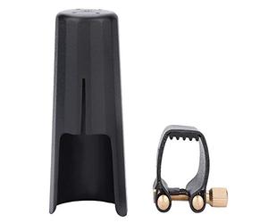 Joyzan Ligature de Saxophone, Fixation D'embout Ténor Attache AccessoirePortable Léger Couvre Bec Clarinette en PU Vintage Alto Plaqué pour Sax Performance Embout Baryton Finition Instruments Vent