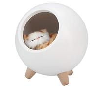 Joyzan Little Pet House LED Light, Warm Yellow Nursery Lighting Cute Cat Night Light USB et Battery Operated Charging Night Lamp Home Decor for Baby Child Birthday Gift(Blanche)