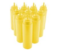 Joyzan Lot de 10 Bouteille à Condiments, Sauce Flacon Souple Presser Bouteilles Squeeze Distributeur Avec Capuchon Recipient Sauce Assaisonnements Moutarde Huile Peinture Cuisson Cuisine Ketchup