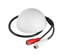 Joyzan Micro Audio pour Caméra de Sécurité, 100 m² Carrés Large Portée Microphone Surveillance Haute Sensibilité HiFi Vidéo Son Prise Micro Dispositif Capture Audios pour Système CCTV IP DVR NVR