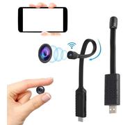 Joyzan Mini Caméra à Prise USB, Mini Caméra Wi-FI sans Fil de sécurité HD 1080p pour Nounou, Caméra de Surveillance Secrète avec Prise en Charge de la Vision Nocturne, Détection