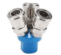 Joyzan Montage Rapide Pneumatique, 1/4" Raccord Pneumatique Bidirectionnel 2/3 Voie Connecteur Compresseur Air Pompe Distributeur Comprimé Enfichable Connexion SéParateur Tuyau Coude Combinaison