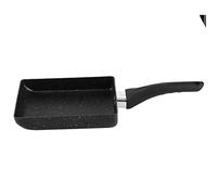 Joyzan Poêle à Omelette Carrée Japonaise, Mini Tamagoyaki œufs Frire Casserole Rectangulaire Antiadhésive en Alliage d'aluminium avec Poignée Plastique pour Cuisinière Gaz et Plaque Induction Noir