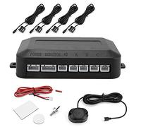 Joyzan Radar de Recul, 12V Park Kit Assist Système 4 Capteurs Aide au Parcage Car Parking Sensors Voiture Auto Systèmes Parcage Buzzer Alarme avec Avertissement Sonore Distance Détection Détecteurs