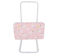 Joyzan Rails de Lit pour Tout-Petit, Gardien de Hauteur Réglable Pliable Double côté Latérale Latérale Mesh Léger Tissu Métallique Portable Métal Coton Perle Peut Matelas épais (Rose)