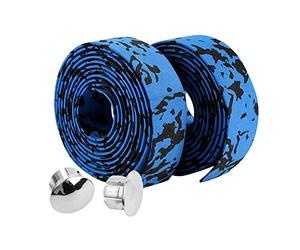 Joyzan Ruban Guidon Vélo Bouchon Barre, 2Rouleaux Adhérence Supérieure Mousse Caoutchouc Route Guidoline Bicyclette Bande Ceinture Bar Tape Cuir Antidérapant Absorbant Confort Cintre Barre Montagne