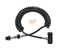 Joyzan Tuyau Paintball, Marqueur Valve Connexion Cylindre Bobine Ondulé Anneaux Adaptateur Paintball Déconnection Rapide Distance Ligne Déconnexion Déclencheur Marker Remote Cylinder Connection Hose