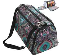 JOZEA Sac de rangement pour laine, crochets et autres accessoires - Sac de rangement pour aiguilles à tricoter - Violet (sac uniquement)