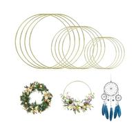 JOZMMZEOOA 12 Pièces Cercle Metal,DIY Créativité Anneau Metal Anneaux Décoratifs en Métal Diamètre 10/15/20 CM Épaisseur 2.8 MM,pour Guirlandes de Mariage et Décorations Murales (Or)