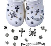 JOZMMZEOOA 12 Stücke Shoe Charm,Metall Anstecker für Crocs Punk Stecker Schuhschnallen Set Stecker Schuhschmuck für Crocs Anstecker Schuh Charm Schuhe DIY Dekorationen Wasserdichte,für Crocs Sandalen