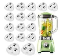 JOZMMZEOOA 16 Pièces Mini Roulettes Meubles,Roulettes Pivotantes 360 Degrés Roulettes Autocollantes Billes Meubles Silencieuses,pour Meubles Canapé D'Armoire (Billes d'acier Blanches)