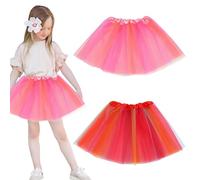 JOZMMZEOOA 2 Pièces Tutu Femme Tutu Femme Deguisement Tutu Enfant Déguisement Fille Deguisement Princesse Fille Tutu Fille Jupon Tulle Femme Cosplay Princesse pour Fête d'anniversaire Halloween(B)