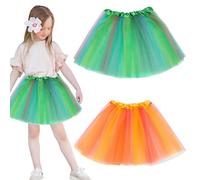 JOZMMZEOOA 2 Pièces Tutu Femme Tutu Femme Deguisement Tutu Enfant Déguisement Fille Deguisement Princesse Fille Tutu Fille Jupon Tulle Femme Cosplay Princesse pour Fête d'anniversaire Halloween(C)