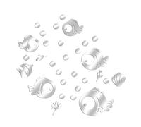 JOZMMZEOOA 30 Pièces Stickers Muraux,Poissons et Bulles Autocollant Mural Acrylique Imperméable Autocollants Décoratifs 3D Miroir Decoration Murale,pour Salles de Bains Chambres à Coucher (Argent)