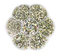 JOZMMZEOOA 3000PCS Strass 7 Sortes Éclair Strass 1,5-4,8mm Thermocollant Strass Coller Strass Autocollant Strass Verre Coller Strass Textile,pour Vêtements et Chaussures Cadeaux Artisanaux Bricolage