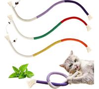 JOZMMZEOOA 4 Pièces Jouet pour Chat,4 Couleurs Jouets pour Chats Interieur Jouets à Mordre pour Chat Accessoire Chet Jeu pour Seul à la Maison, pour Les Chats