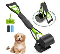 JOZMMZEOOA 4 Pièces Ramasse Crotte pour Chien,Mâchoires Pliantes Pelle Crotte Chien Grande Capacité Pince Crotte Chien avec Une Prise Confortable Pince Ramasse Crotte,pour Promener Chien