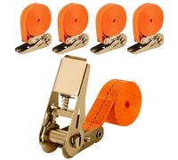 JOZMMZEOOA 4 Pièces Sangle Arrimage 6M X 2.5CM Sangle a Cliquet Sangle de Serrage,Sangles D'arrimage Arrimage Coulissantes a Cliquet Automatique,pour Charge de Voiture ou du Transporter Sangle Camion