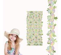 JOZMMZEOOA 5 Yards/4.57 Mètres Fleurs Dentelle,Fleurs Galon Couture Dentelle Autocollante Ruban Vintage Bande de Dentelle,pour Bricolage Couture Artisanat Fête de Mariage Décor Maison (Vert)