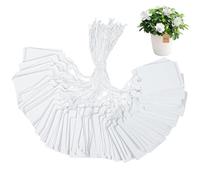 JOZMMZEOOA 500 Pcs Kraft Etiquette Prix,Etiquette Cadeau Vetement 28*45 MM Etiquette Kraft Ficelle Marron Blanc Étiquettes Vierges Papier Kraft Etiquette Brocante,pour Cadeaux Bijoux Brocante (Blanc)