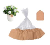 JOZMMZEOOA 500 Pcs Kraft Etiquette Prix,Etiquette Cadeau Vetement 28*45 MM Etiquette Kraft Ficelle Marron Blanc Étiquettes Vierges Papier Kraft Etiquette Brocante,pour Cadeaux Bijoux Brocante (Brun)
