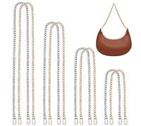 JOZMMZEOOA 8 Pièces Chaine Sac à Main,Or Argent Chaine Sac à Main 120/80/60/40 CM Bag Chain Metal Pièce de Remplacement Bandoulière Anse,pour Sac à Main Crochet Sangle Sac Bandouliere