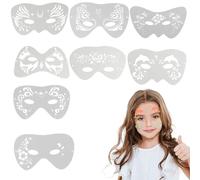 JOZMMZEOOA 8 Pièces Pochoirs Tatouage pour Les Yeux,Pochoirs de Peinture Faciale Réutilisables Pochoirs de Peinture pour Le Visage Pochoir Maquillage Pochoirs de Peinture pour Visage,Enfant Adulte
