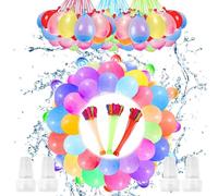 JOZMMZEOOA 944 Pièces Bombe à Eau,Ballon D'Eau Bombe Eau Réutilisable Ballon D'Eau Remplissage Rapides à Fermeture Automatique Bombe à Eau Ballons Colorés Bombes,Avec 4 Raccords Robinet,Fête Piscine