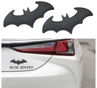 JOZMMZEOOA Autocollant Voiture 2 Pièces Chauve Souris Stickers Voiture Métal Deco Voiture 3D Sticker Voiture Exterieur Adesivi Moto Sticker Personalizzati,pour pare-Chocs Fenêtre Voiture (Noir)