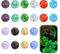 JOZMMZEOOA Billes Enfant,20 Grain Billes Rare Phosphorescent Billes Forme en Verre Lumineuse Bille Tourbillon Rare des Billes de Verre,pour Enfants Jeux Course Billes Décoration D'Intérieur