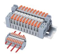 JOZMMZEOOA Connecteur Electrique,10 Pièces 0.5-2.5 MM² Domino Electrique Orange Bornier Cosse Connecteur Electrique Rapide Fil T-Connecto Cosse Électrique,pour Bornes Connexion Conductrices Précision