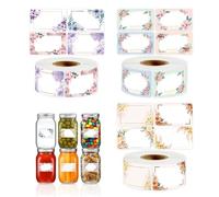 JOZMMZEOOA Etiquettes Autocollantes,750 Pièces Etiquette Epices 30 X 50 MM Etiquette Cadeau Bocaux Confiture Etiquettes Autocollantes,pour Étiqueter Fleurs Confiture Bocaux Verre Poches Pâtisserie
