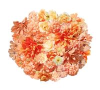 JOZMMZEOOA Fleurs Artificielles Deco 40 Pièces Simulation Artificielle Fausse Fleur Différentes Couleurs Deco Maison Wedding Bouquet Fleurs Décoratives,pour DIY Bouquet De Mariage (Série Jaune)