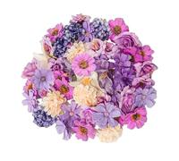 JOZMMZEOOA Fleurs Artificielles Deco 40 Pièces Simulation Artificielle Fausse Fleur Différentes Couleurs Deco Maison Wedding Bouquet Fleurs Décoratives,pour DIY Bouquet De Mariage (Série Violette)