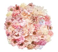 JOZMMZEOOA Fleurs Artificielles Deco 40 Pièces Simulation Artificielle Fausse Fleur Différentes Couleurs Deco Maison Wedding Bouquet Fleurs Décoratives,pour DIY Bouquet De Mariage (Couleur Claire)