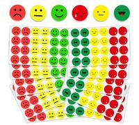 JOZMMZEOOA Gommettes Autocollantes 2400 Pièces Autocollant Enfant Gommettes Smiley 2.5 CM Pastilles Autocollantes Pastille Couleurs Ronde Expression Gommettes,Applicable à Gommettes Recompense Enfant