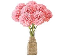 JOZMMZEOOA Hortensia Artificielle,12 Pièces Artificielles Hortensia Fleurs Artificielles Déco Fausse Fleur Decoration Plantes Faux Soie Bouquet de Simulation,pour Mariage Maison Hôtel Fête(Rose)