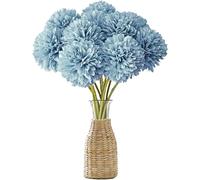 JOZMMZEOOA Hortensia Artificielle,12 Pièces Artificielles Hortensia Fleurs Artificielles Déco Fausse Fleur Decoration Plantes Faux Soie Bouquet de Simulation,pour Mariage Maison Hôtel Fête(Bleu)