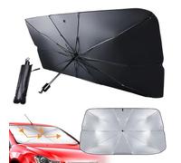 JOZMMZEOOA Pare-Soleil Pare-Brise de Voiture,65x125CM Pare Soleil Voiture Pare Brise Avant Parapluie Pare-Soleils Voiture UV Pliable Protection Avant Parapluies,pour Plupart des Voitures,SUV,Camions