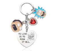 JOZMMZEOOA Porte Cle,Métal Porte Clé Personnalisé Porte Clef Couple Cadeaux Décorations Personnage Dessin Animé Anneau Porte Clé Pendentif Coeur Porte-clés Attache Anneaux Porte Clé,pour Saint Cadeau